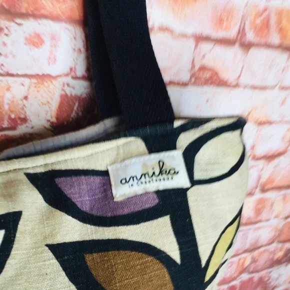 Annika in Chautauqua Handmade Canvas Bird Print Market Tote - Picture 5 of 9